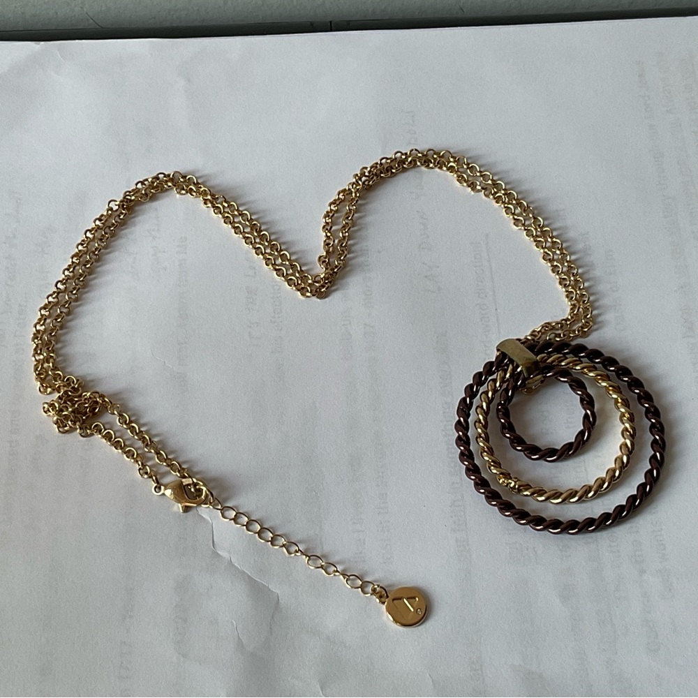 Liz claiborne triple ring necklace - New